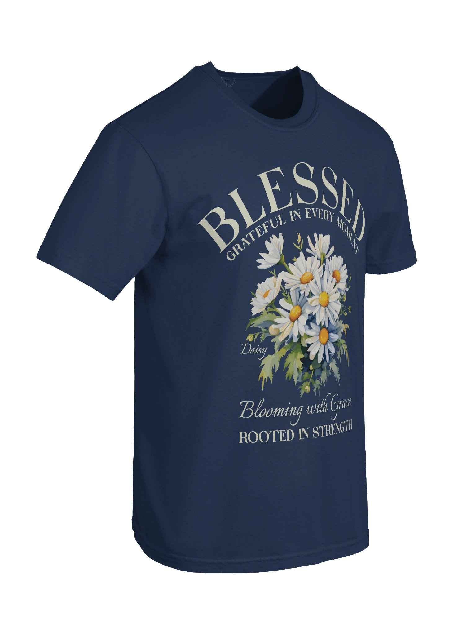 Blessed Daisy Flower Shirt – April Birth Flower Blooming with Grace Graphic Tee product image (9)