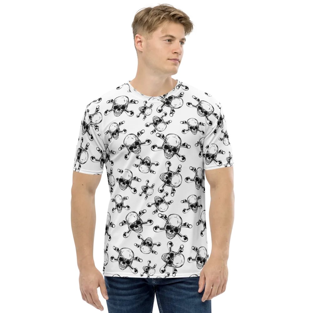 Skull & Bones - White - All-Over Print Crew Neck T-Shirt product image (1)