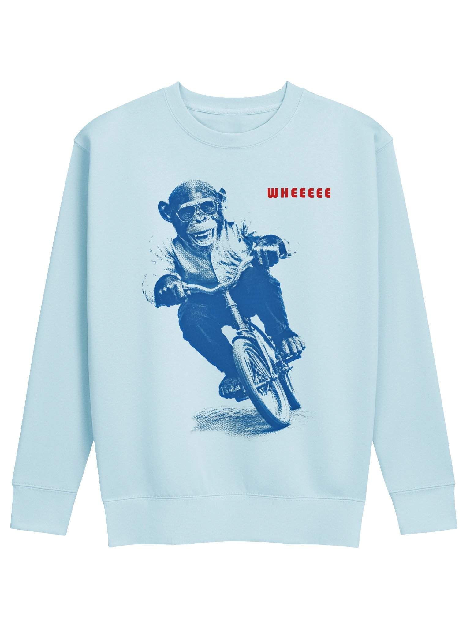 WHEEEEE Chimp Riding Bicycle Premium Sweatshirt product image (49)