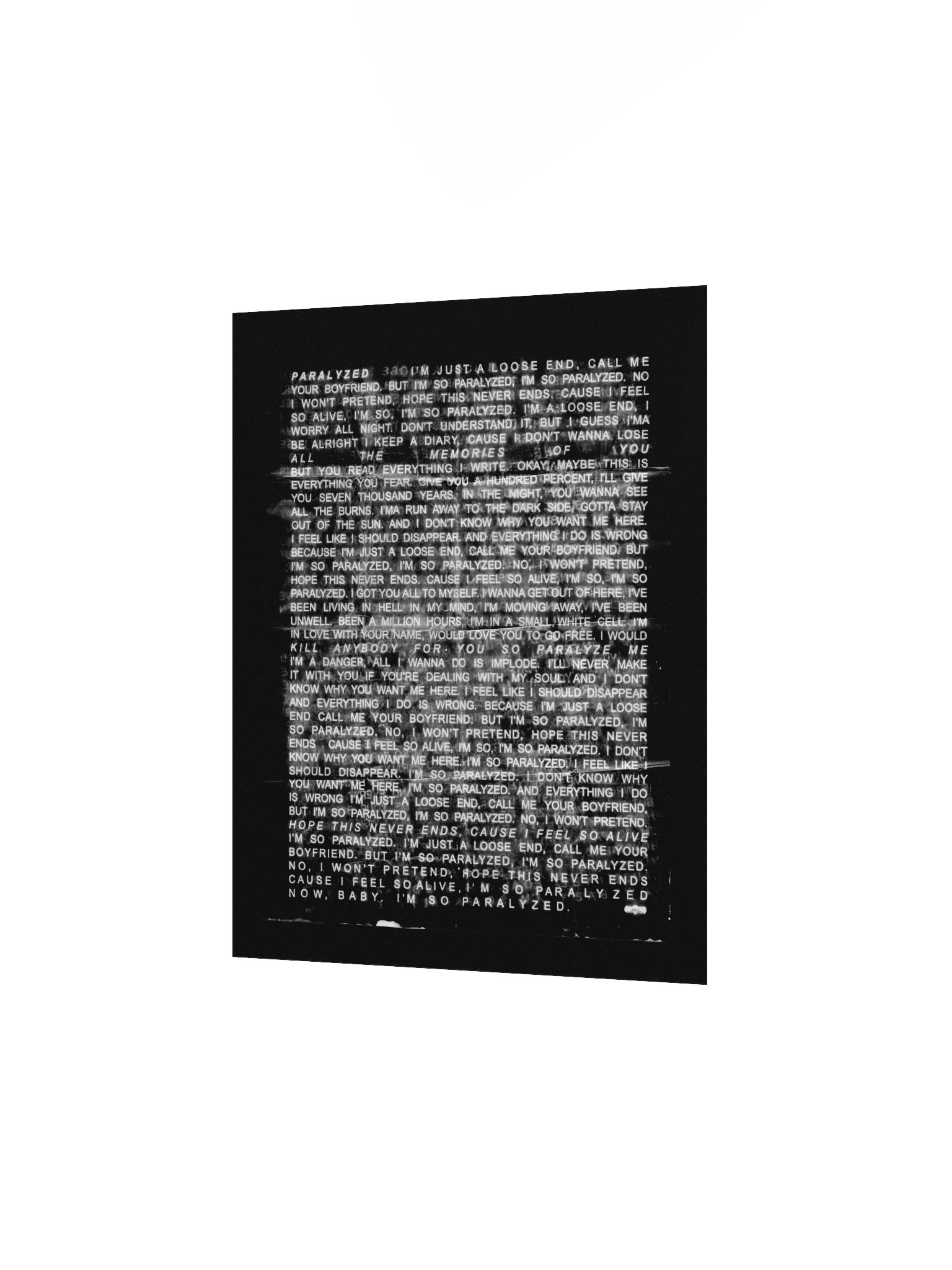 PARALYZED BLACKOUT POSTER product image (4)