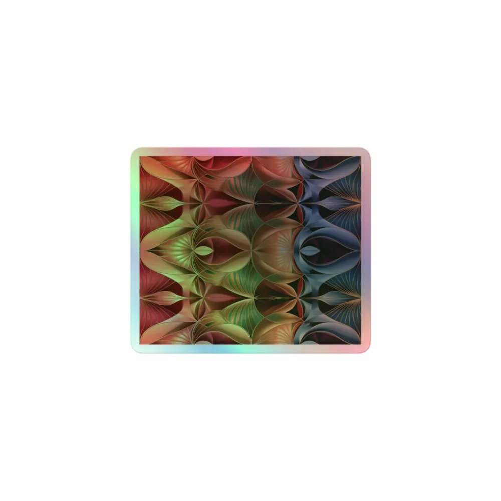 Exclusive Holographic Abstract Sticker | Premium Kiss-Cut Vinyl | Vibrant Kaleidoscope Design product image (1)