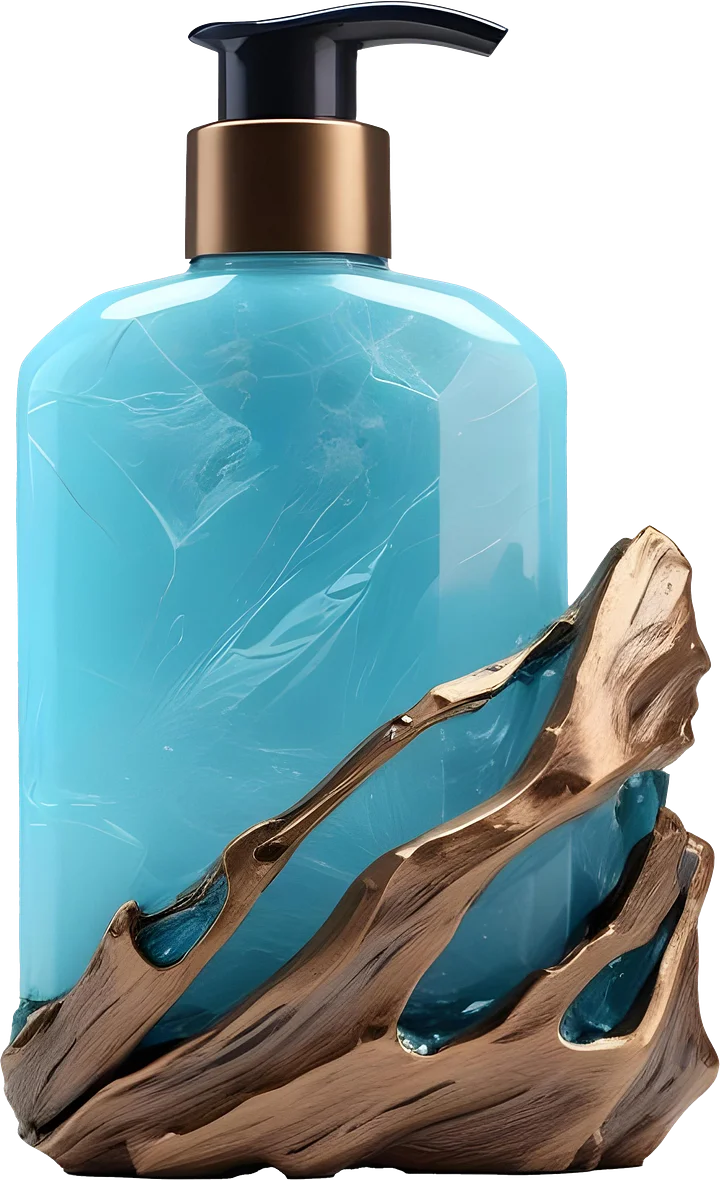 Coastal Luxe Spa Object – Aqua Serenity Collection – Dispenser PNG product image (1)