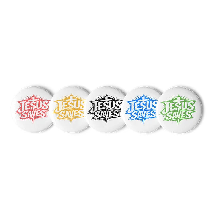 Jesus Saves Set of Pin Buttons product image (1)