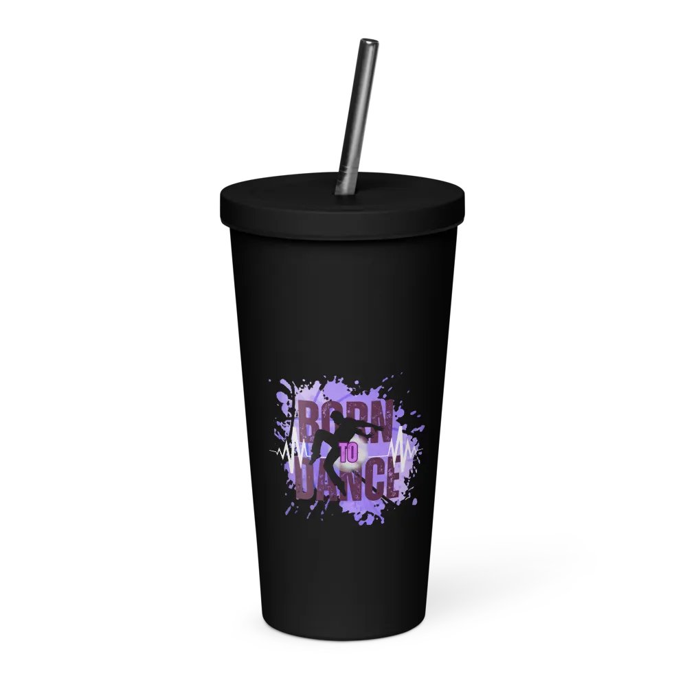 Born to Dance Vibrant Beats His Silhouette Insulated Tumbler product image (43)