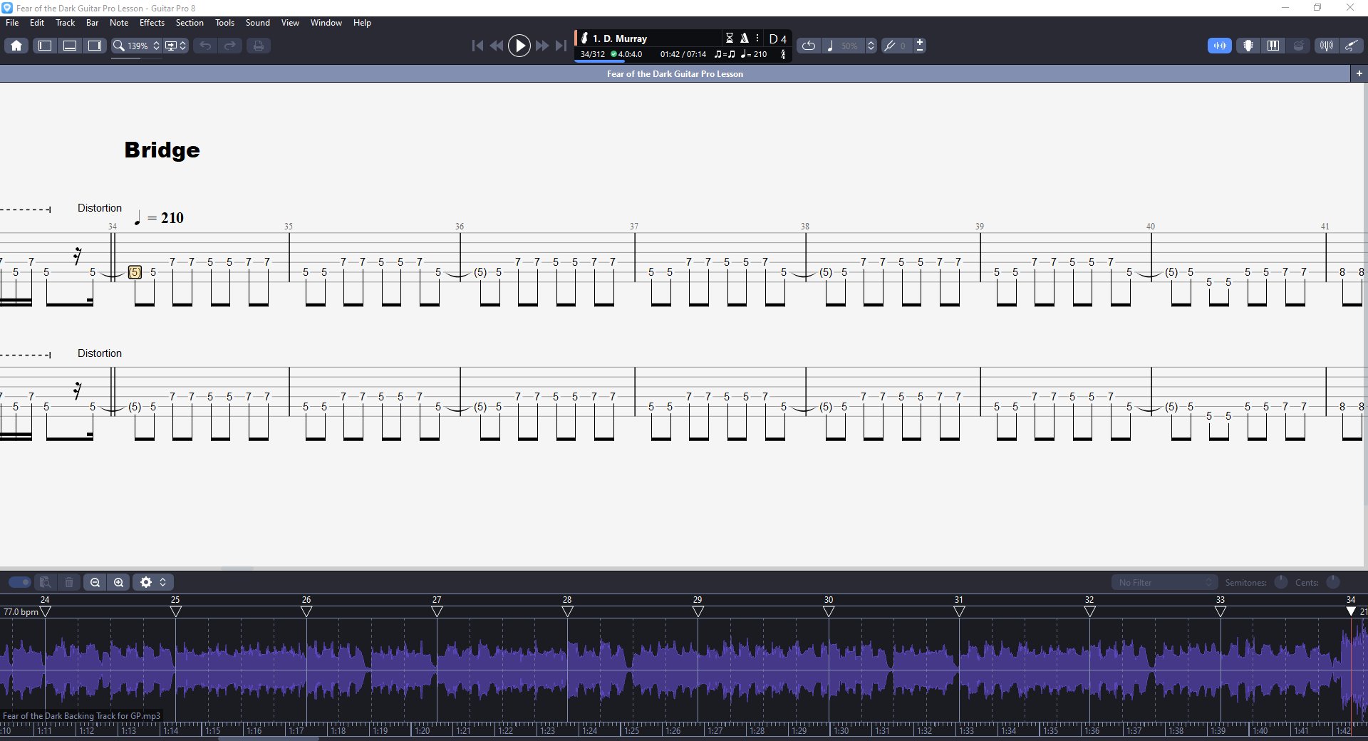 Fear of the Dark PDF TAB + Backing Track MP3 product image (3)