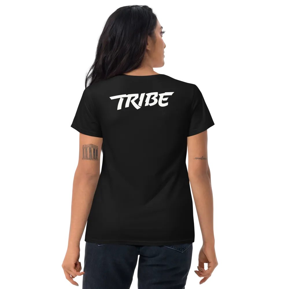 Women's Headphones Front | Tribe Back Print Gildan Middleweight T-Shirt product image (6)