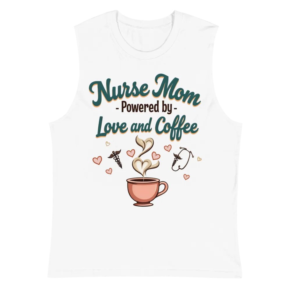 Love and Coffee Nurse Mom Muscle Tank product image (2)
