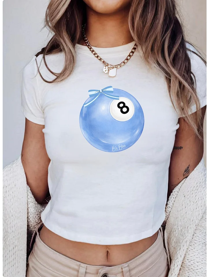 Blue 8 Ball Baby Tee product image (2)