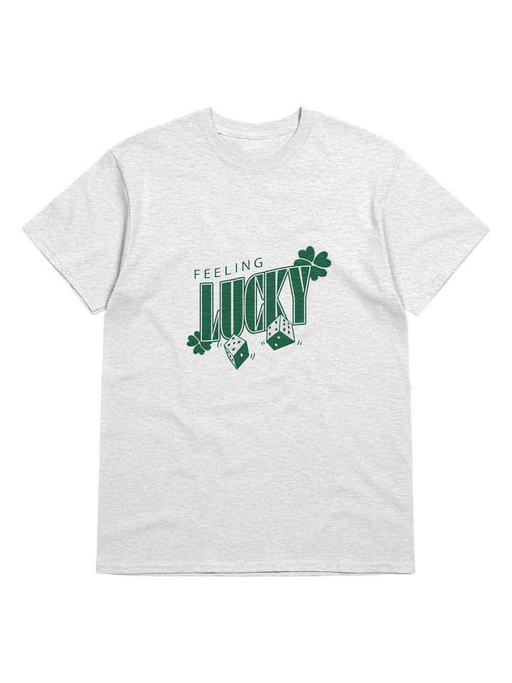 Feeling Lucky T-Shirt | Minimalist St. Patrick’s Day Dice & Shamrock Tee product image (1)
