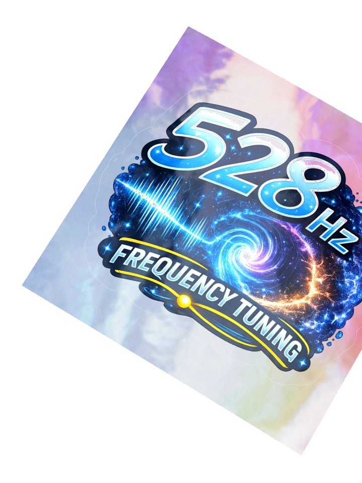 528 Hz Frequency Sticker on Holographic backing product image (6)