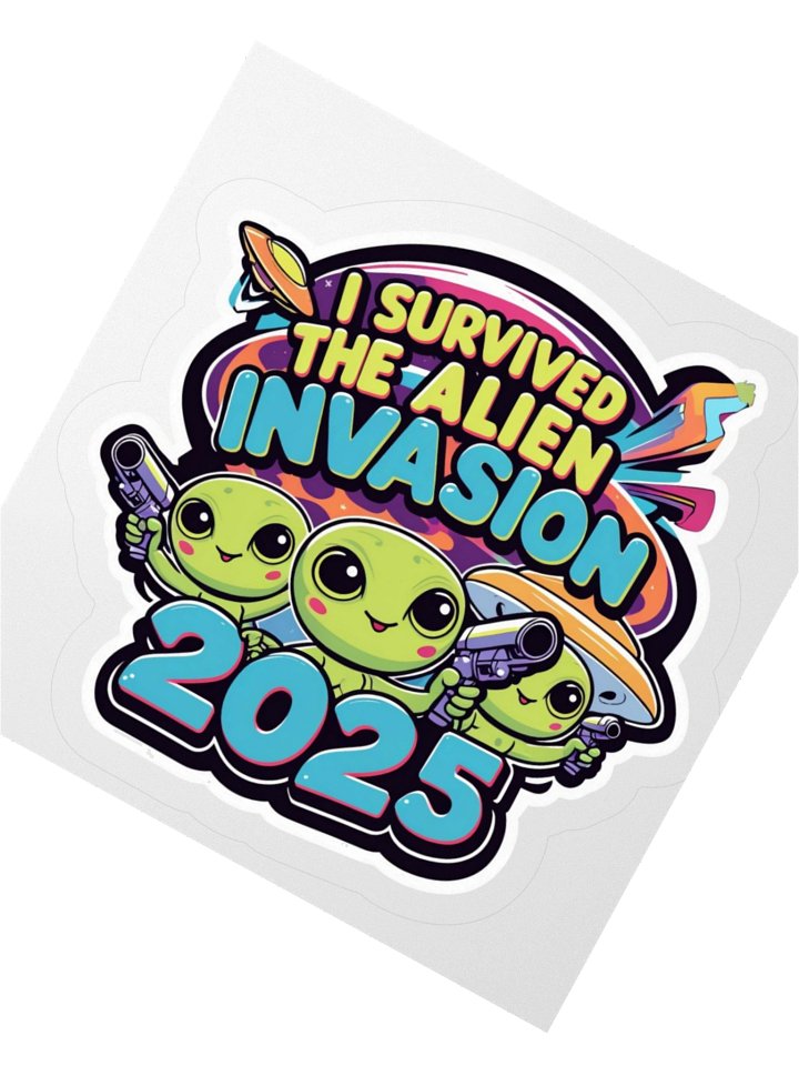 I Survived the Alien Invasion Sticker product image (4)