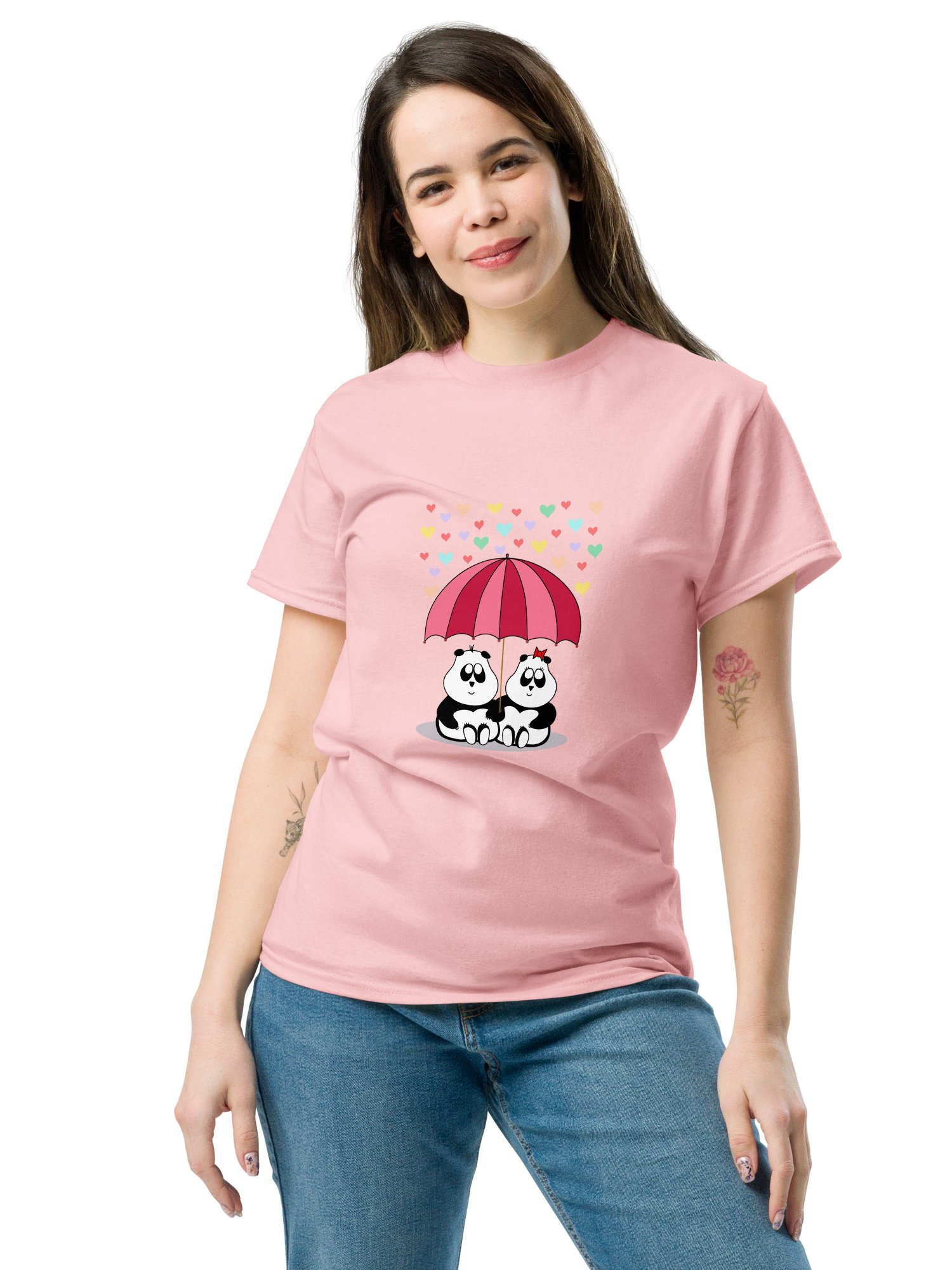 Pandas under Umbrella - Unisex T-shirt product image (1)