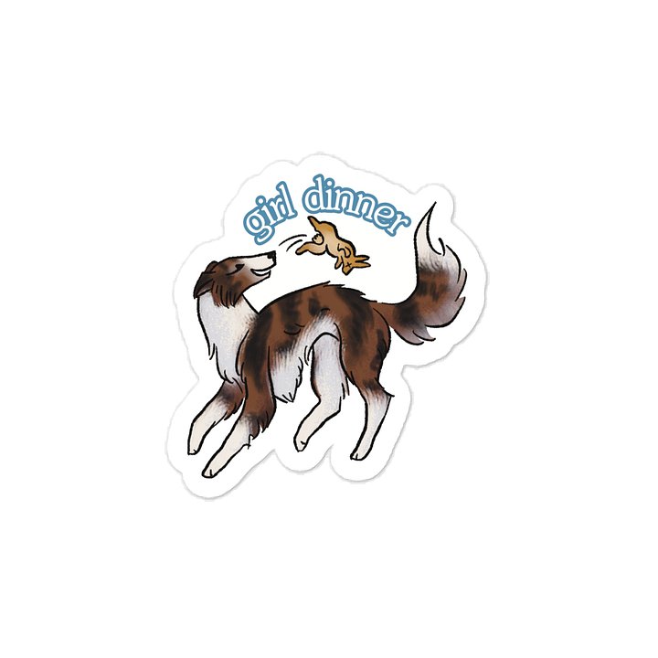 Girl Dinner Sticker - Irish Marked Brindle product image (1)