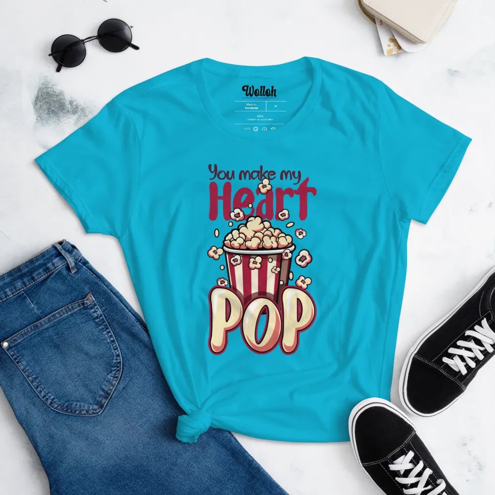 You Make My Heart Pop - Valentine’s Day T-Shirt for Movie-Loving Women product image (2)