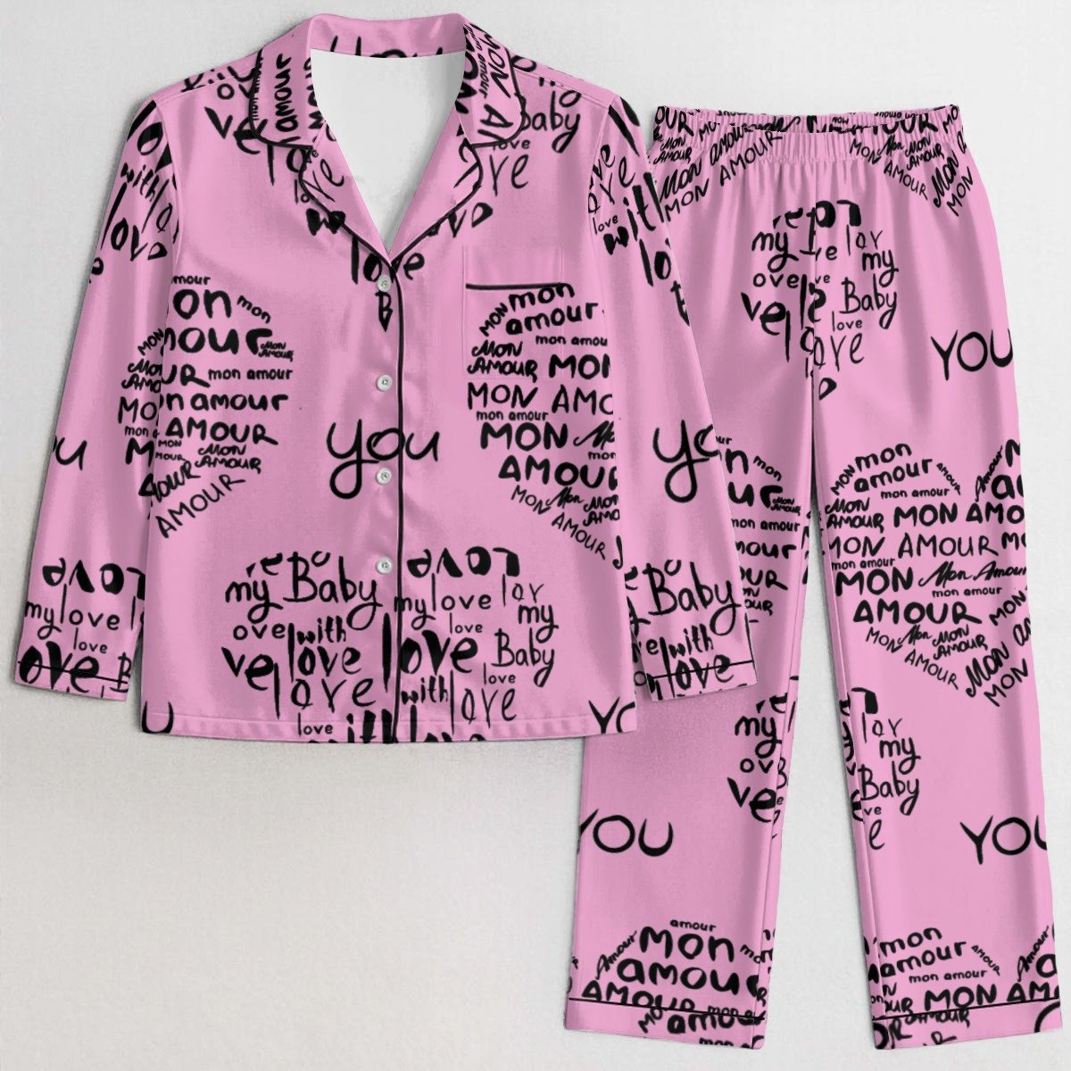 Love Letter Pink Pajama Set product image (1)