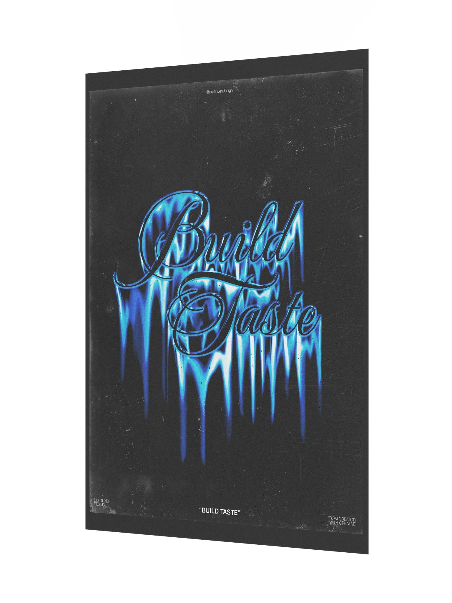 "BUILD TASTE" Typography Print Poster (Unframe) product image (5)