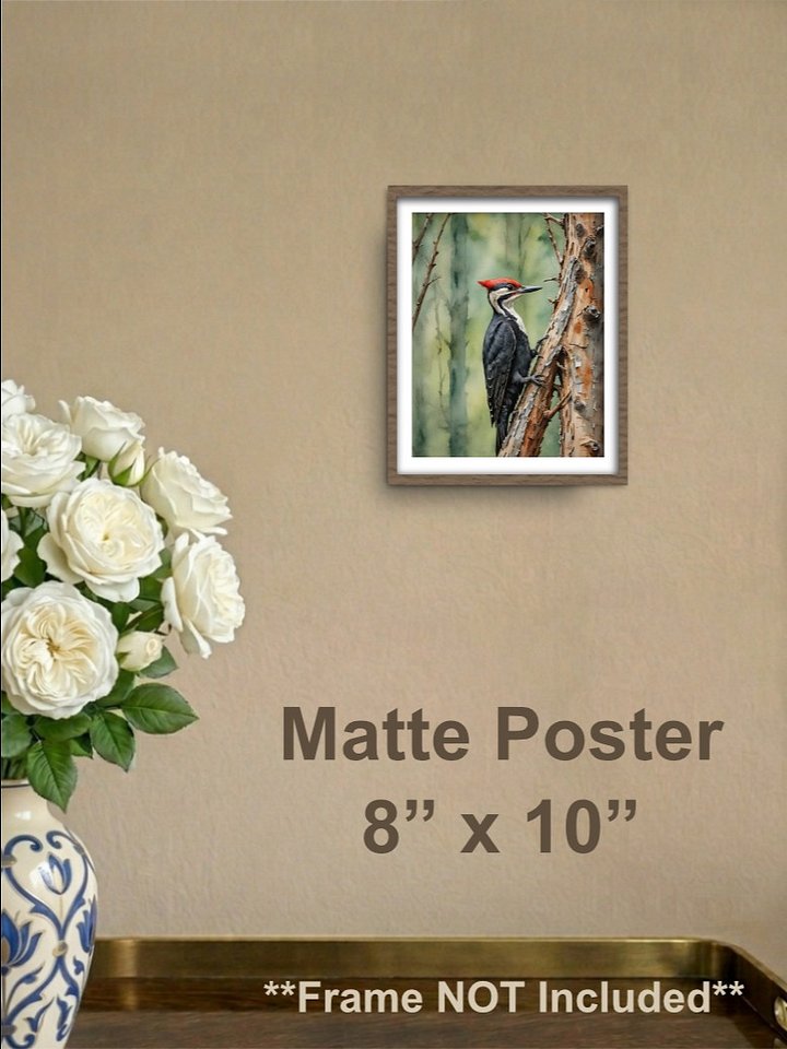 Pileated Woodpecker Matte Poster product image (1)