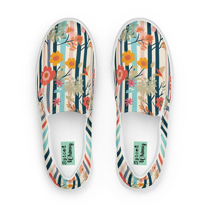 Eclectic Floral Stripe Slip-Ons product image (1)