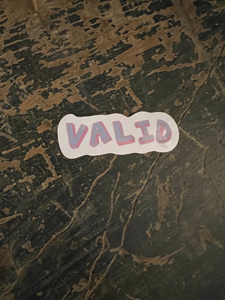 Valid Text Vinyl Sticker product image (2)