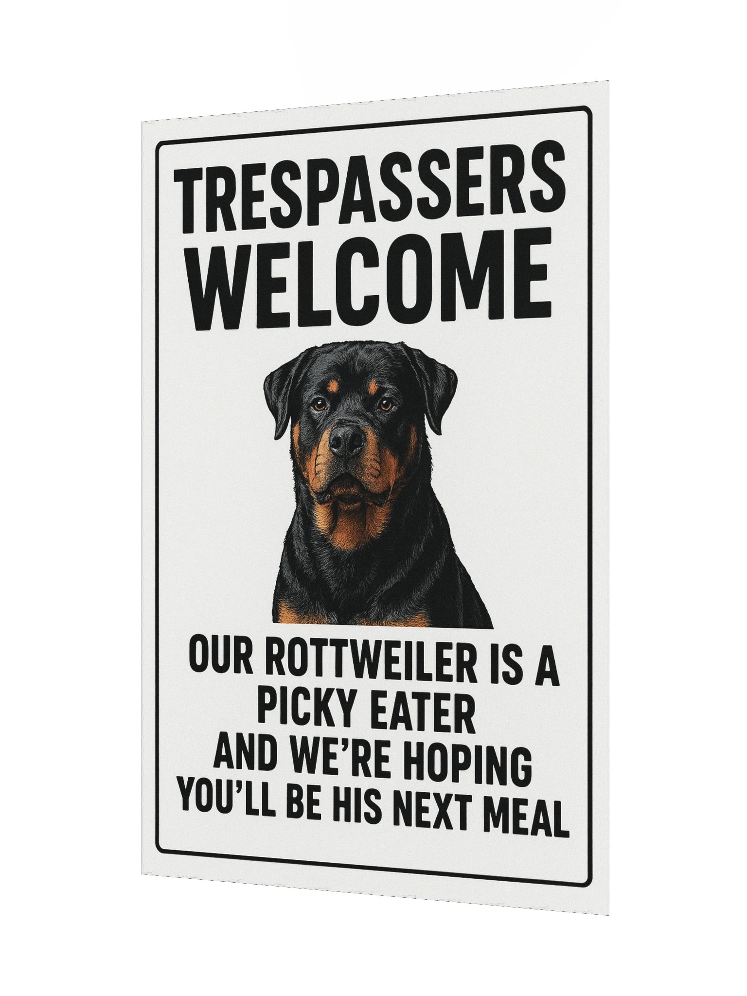 Beware of Rottweiler Poster | Rottweiler Store