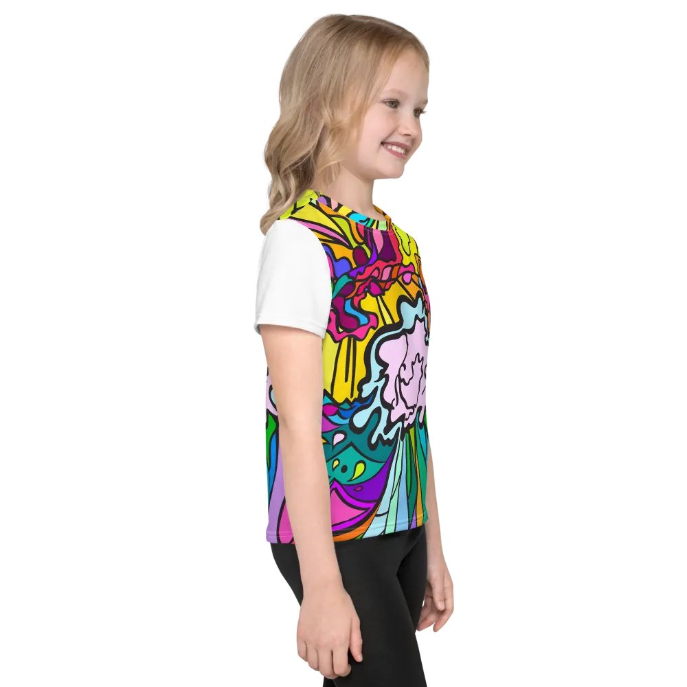 Vibrant Energy Kids Custom T-Shirt - Wave at Sunset product image (3)
