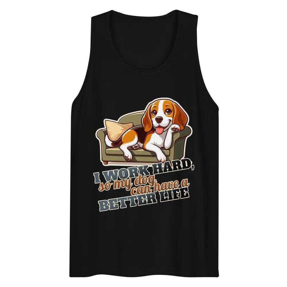 Work Hard - Beagle sofa - Tank top product image (17)