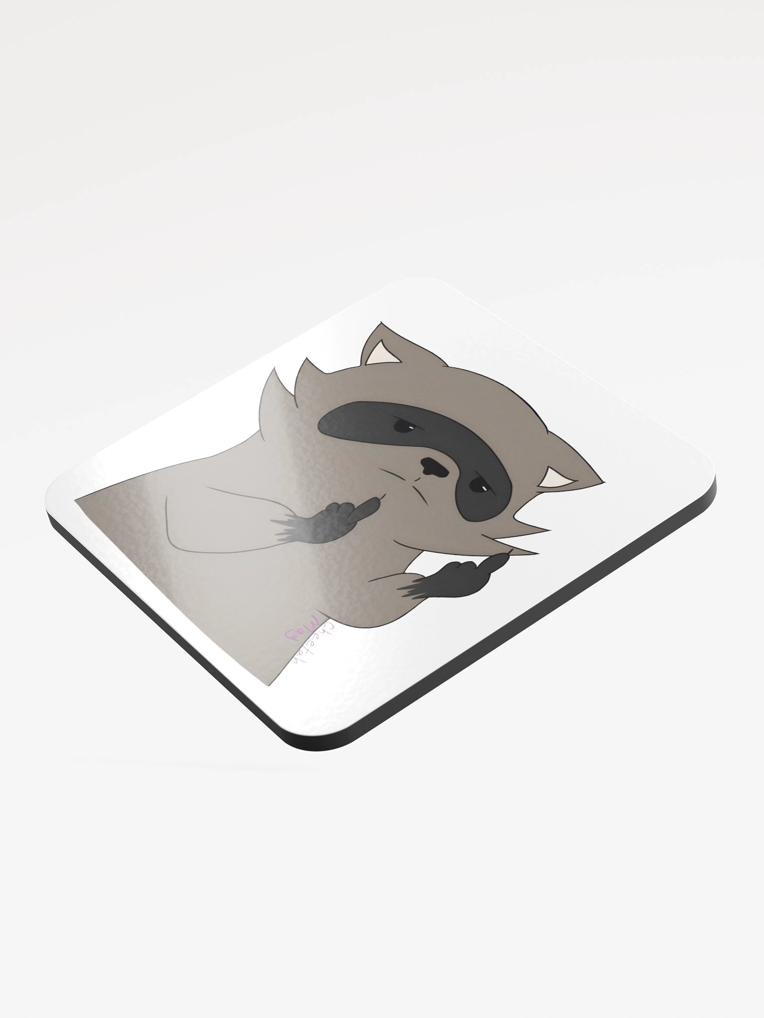 RespawnRaccoon's Middle Finger Coaster product image (3)