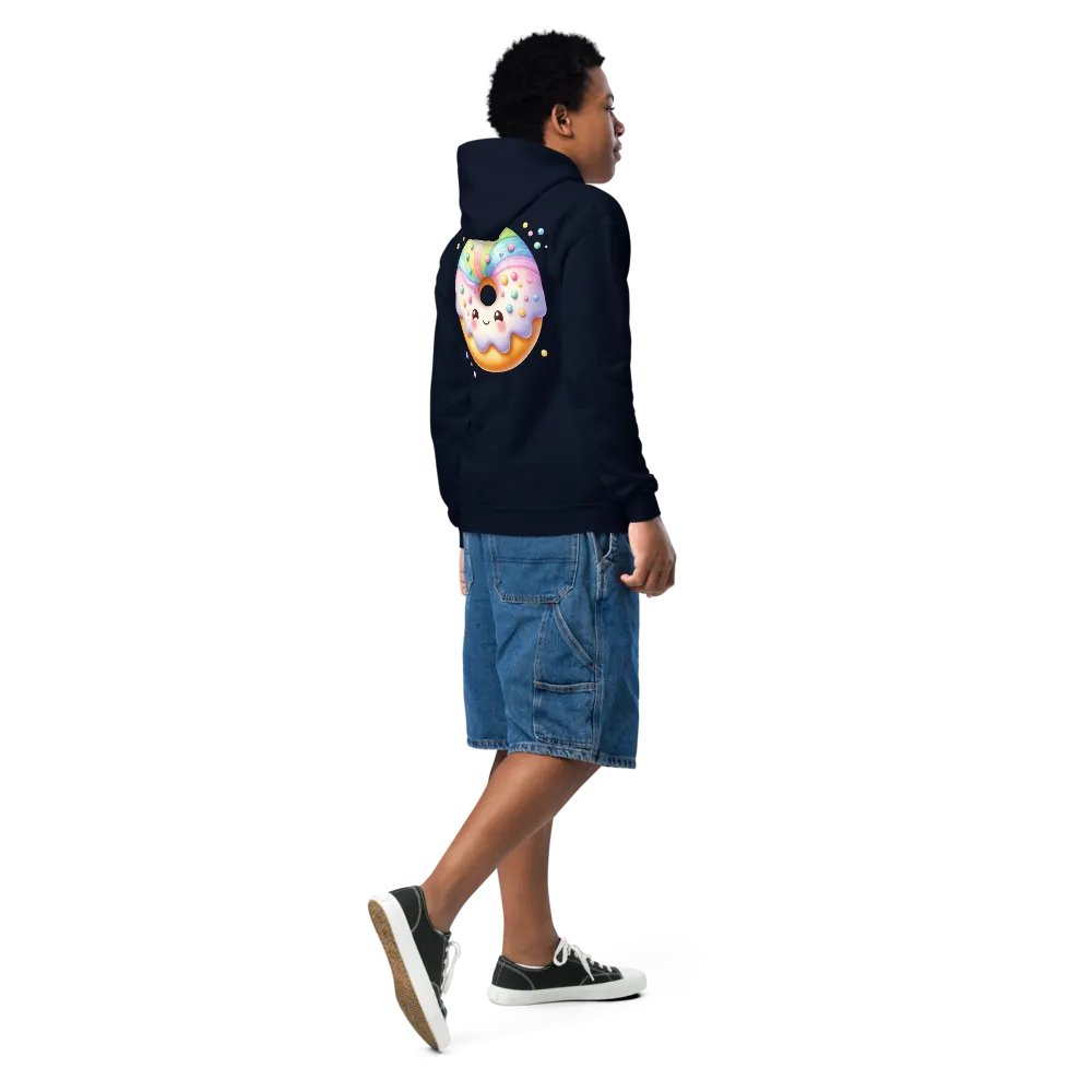 Cheerful Doughnut Kids Hoodie product image (2)