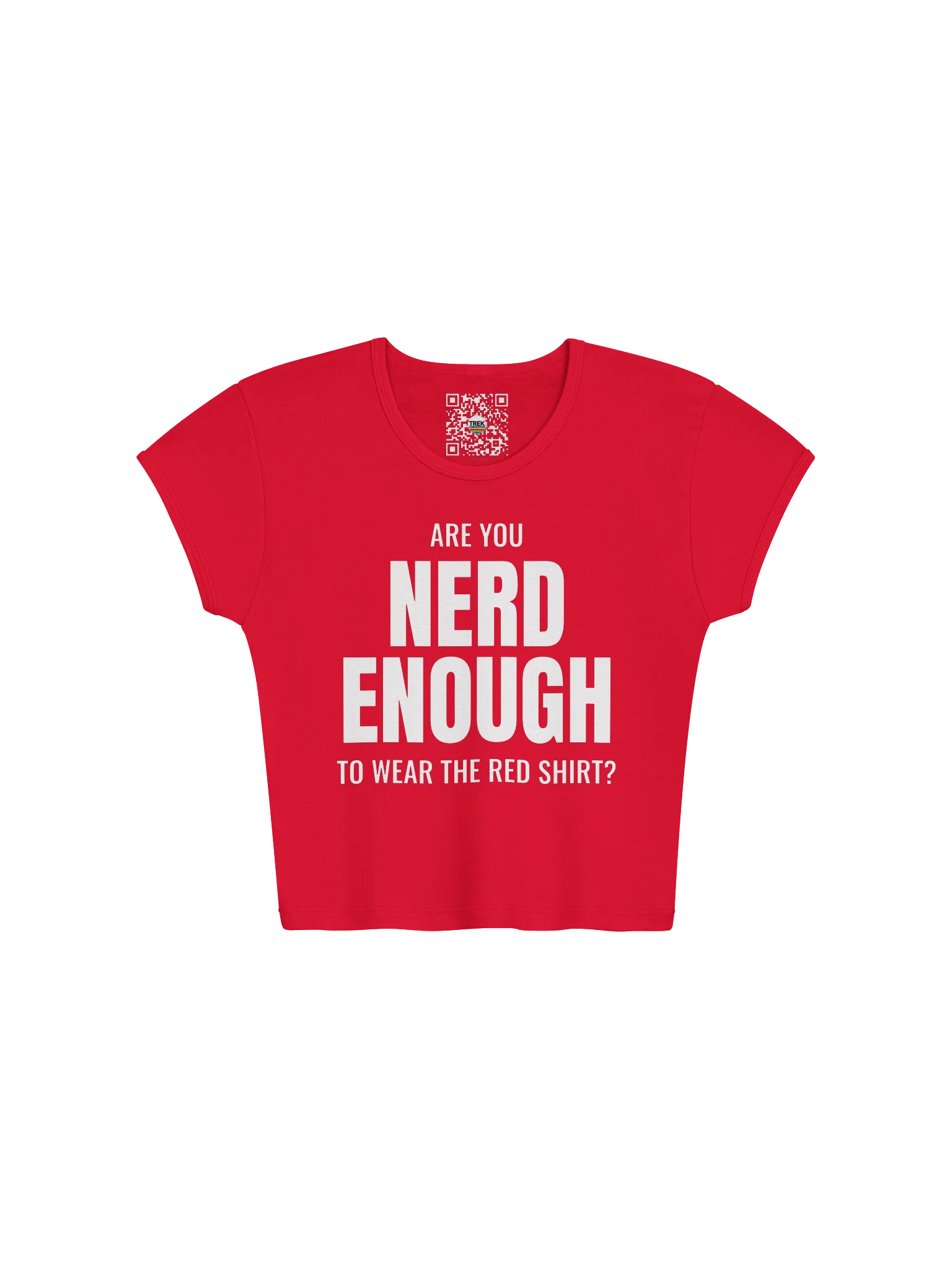 NERD RED: Baby Tee Crop Top (TRKCON) product image (1)