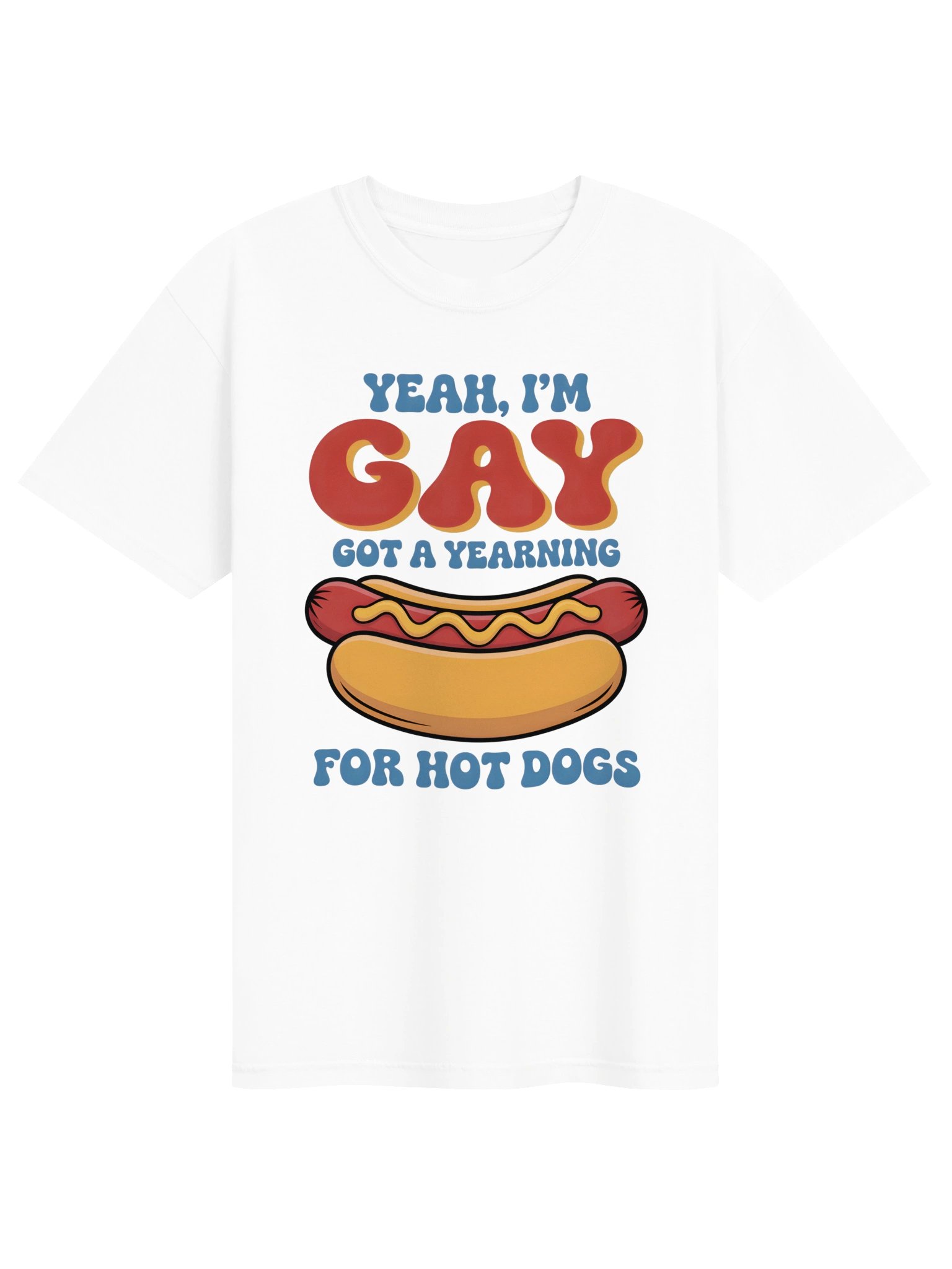Yeah I'm Gay For Hot Dogs Shirt - Funny Retro Graphic Meme Tee product image (41)