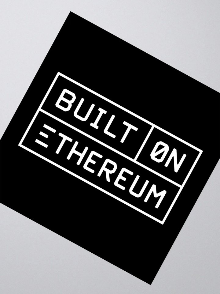 Built on Ethereum sticker black product image (2)