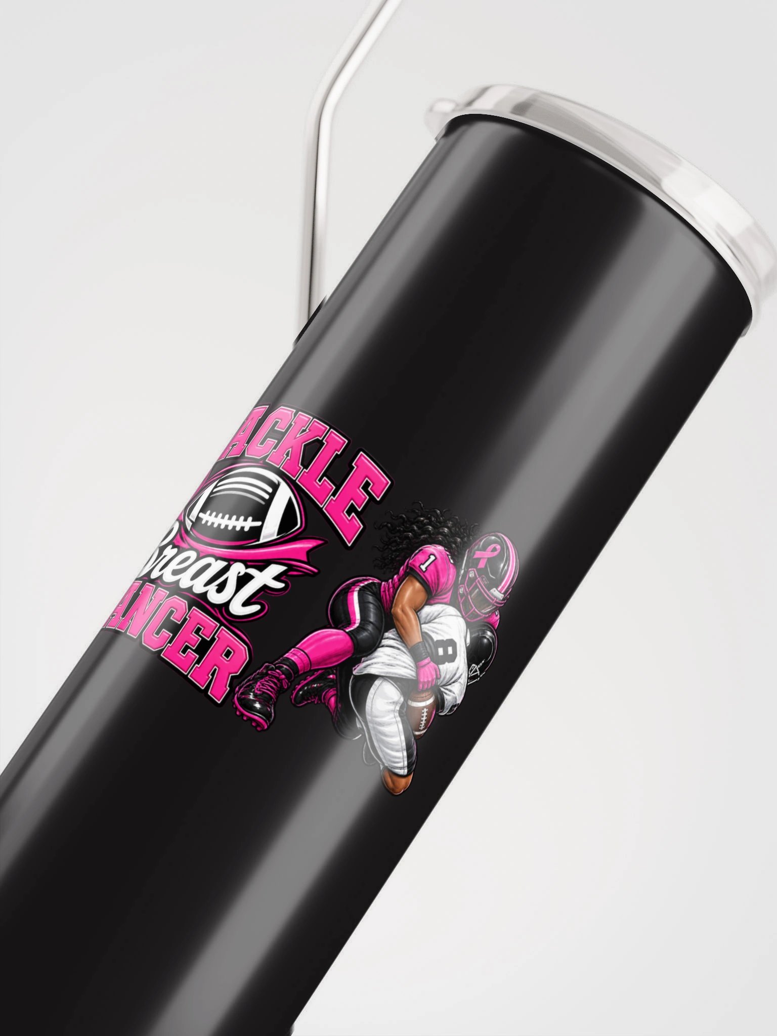 Tackle Breast Cancer Football Tumbler product image (7)
