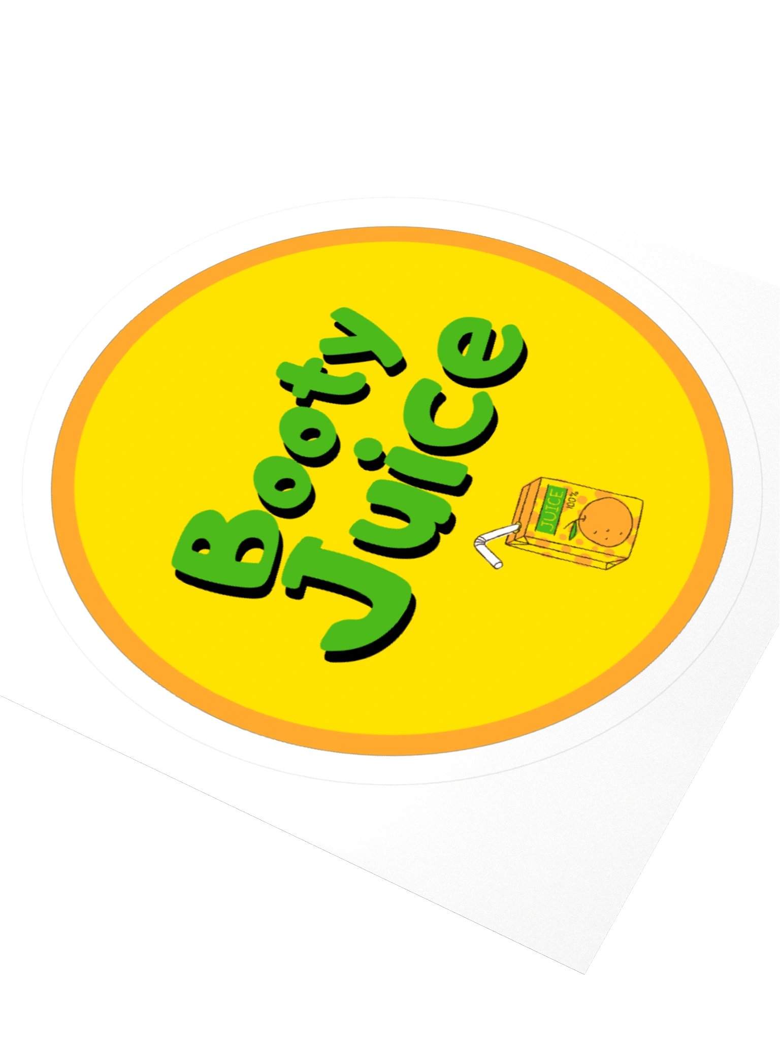 Booty Juice Yellow Circle Sticker product image (3)