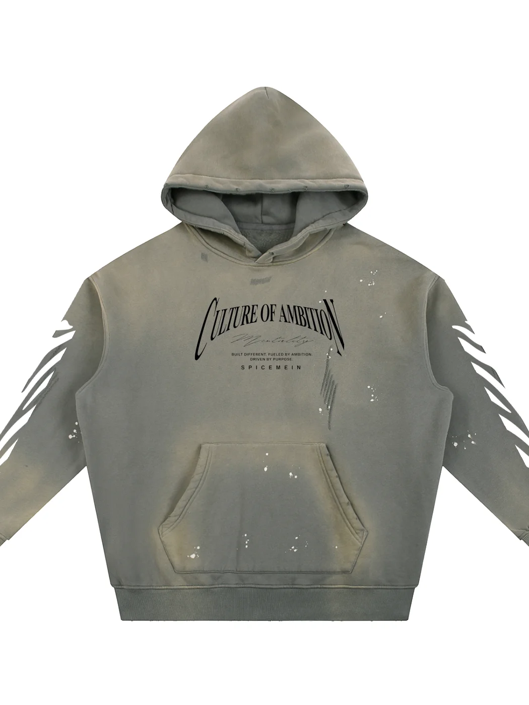 CULTURE OF AMBITION Vintage Washed Frayed Fleece Hoodie product image (1)
