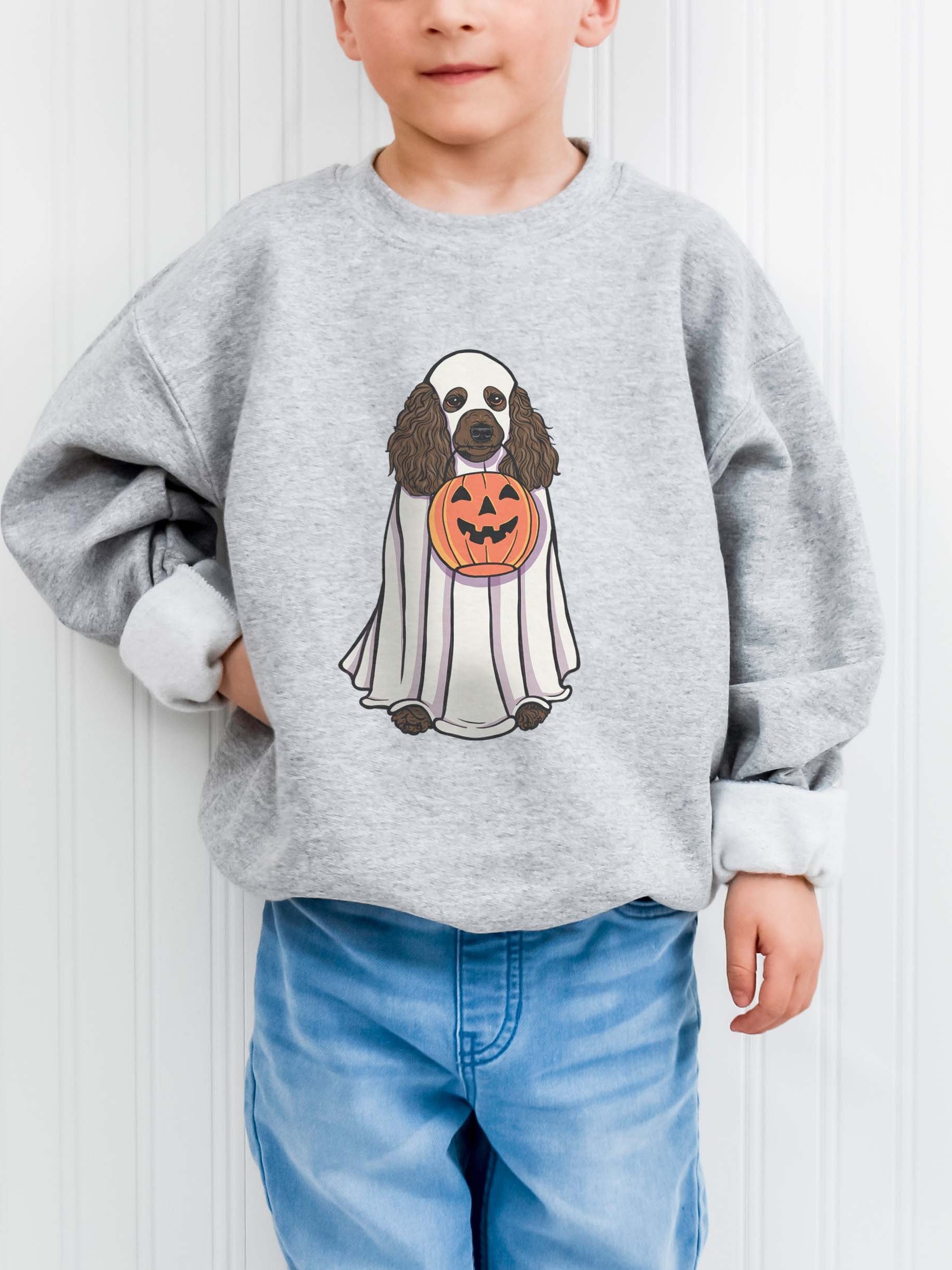 Halloween Standard Poodle(Chocolate) Youth Sweatshirt product image (1)