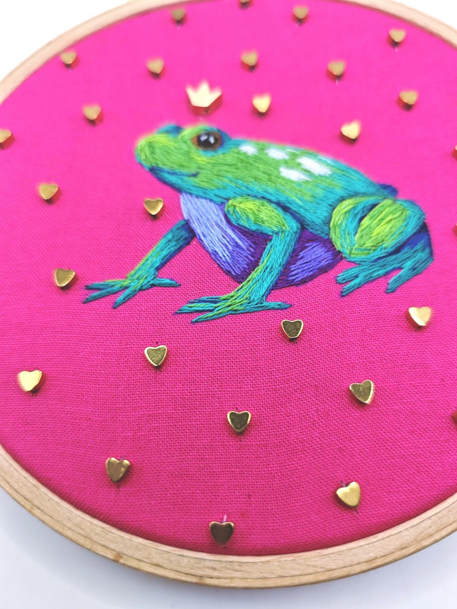 Be my Froggentine Frog PDF Hand Embroidery Pattern product image (8)