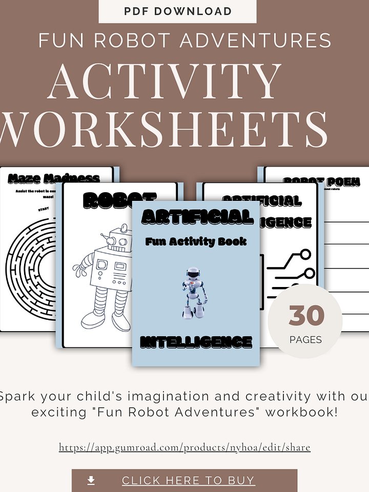Fun Robot Adventures Activity Worksheets product image (1)
