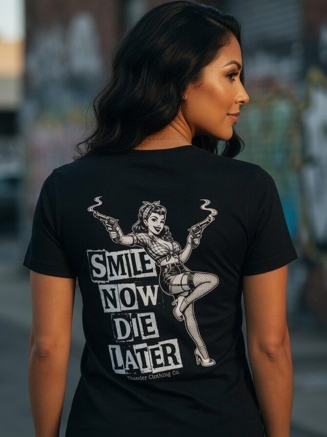 Speedballz Pin Up Smile Now Die Later product image (1)