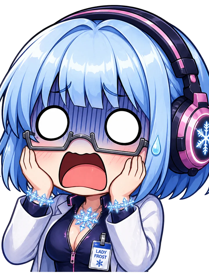 Lady Frost Mortified Emote - Die Cut Sticker product image (1)