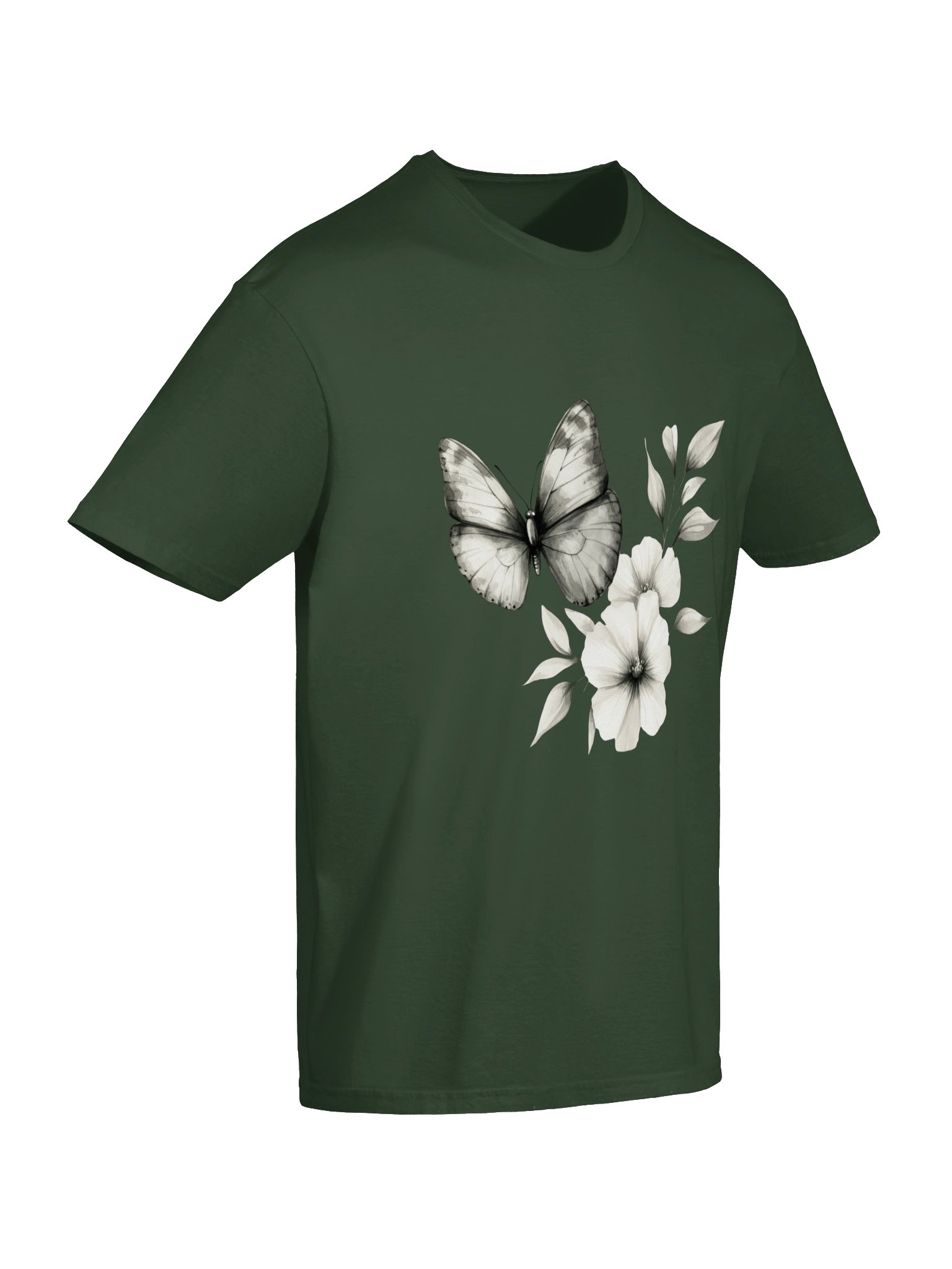 Butterfly & Floral T-Shirt | Vintage Botanical Graphic Tee for Nature Lovers product image (33)