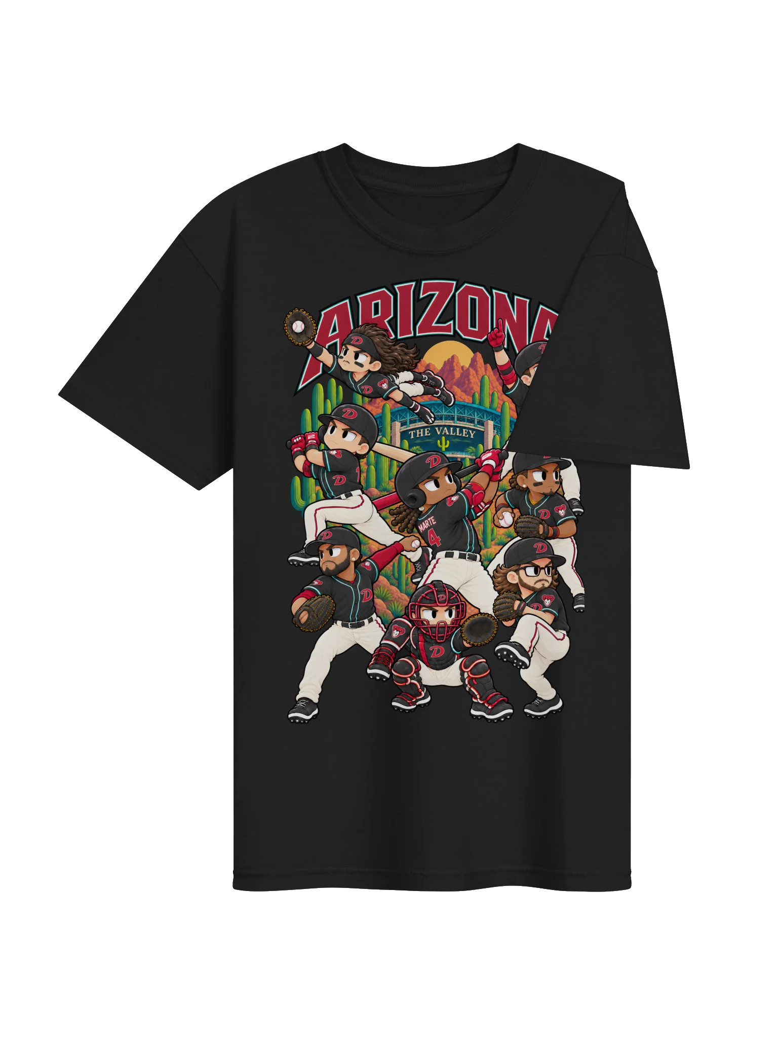 Arizona Baseball Animated Player T-Shirt product image (16)