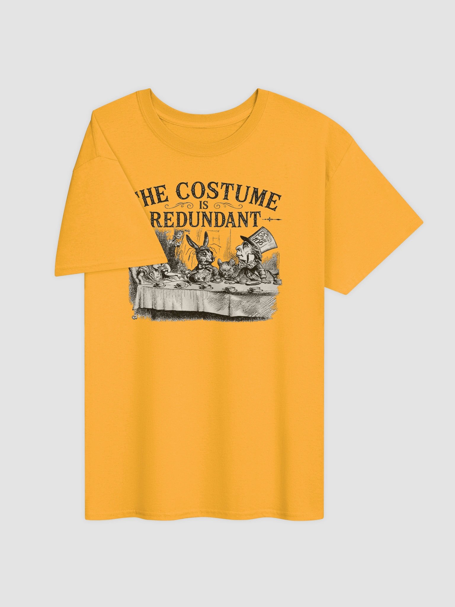 the Costume is Redundant, Alice Tea Party, Halloween Unisex Cotton Heavyweight T-Shirt product image (3)