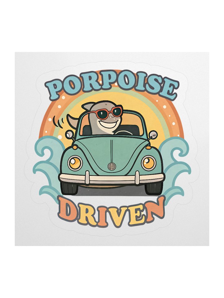 Porpoise Driven Vintage Car Sticker product image (3)