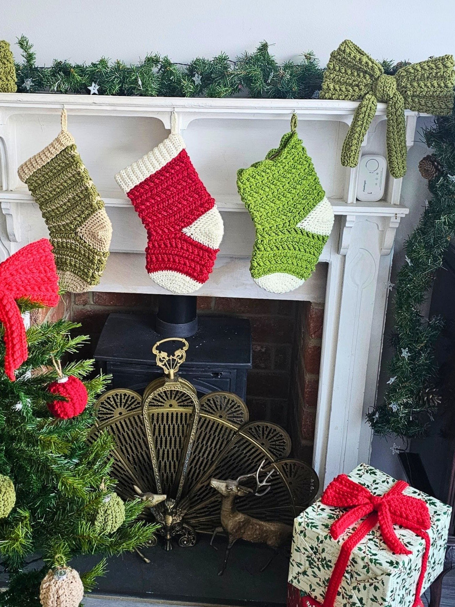 CROCHET PATTERNS + VIDEO | Christmas Crochet Pattern Bundle pdf | Stocking Bow Bauble | Moon Fern Christmas Collection | Holiday Decor Everbee logo Analyze listing Crafting Happiness product image (5)
