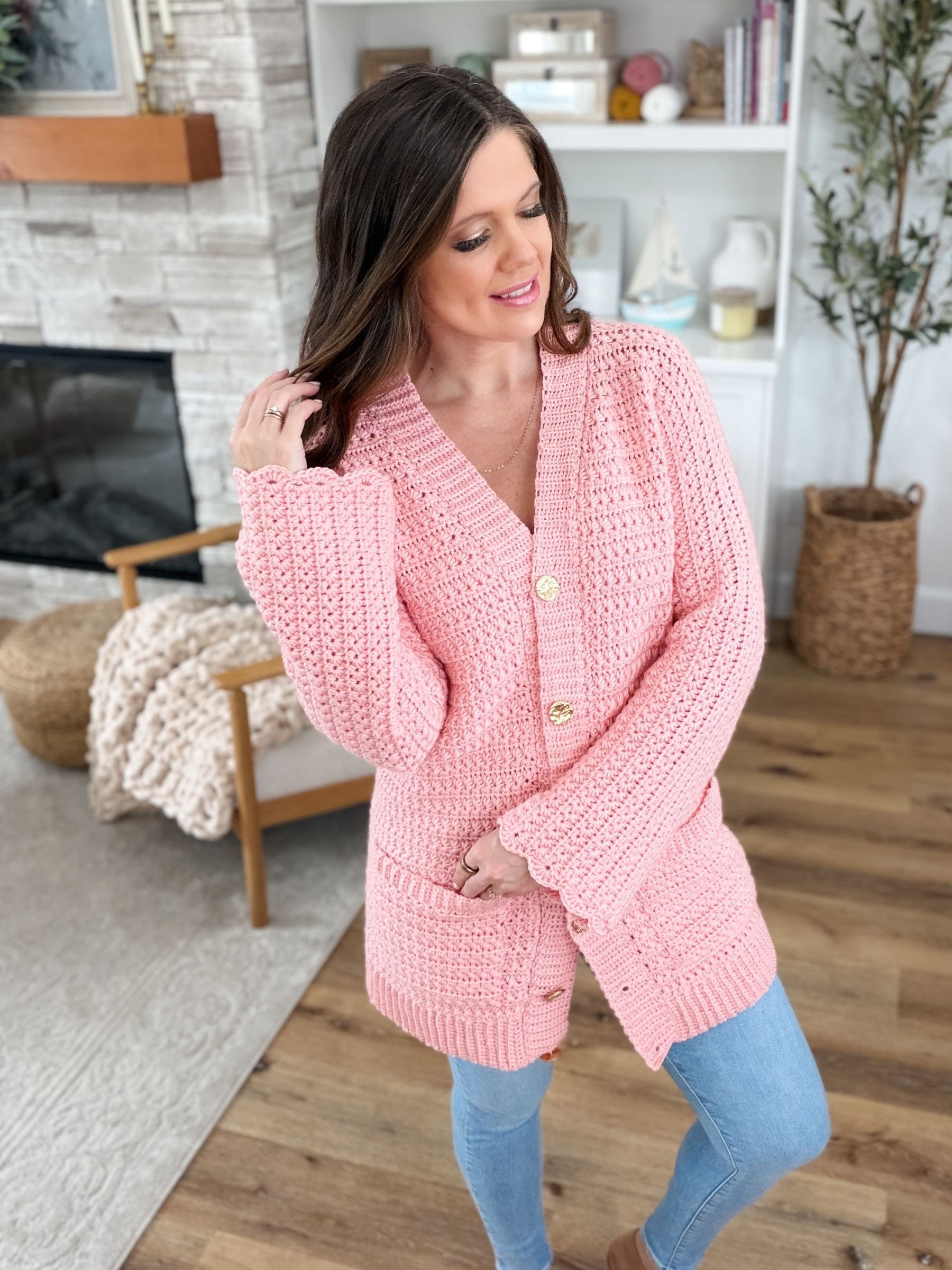 Timeless Star Stitch Cardigan Crochet Pattern product image (8)