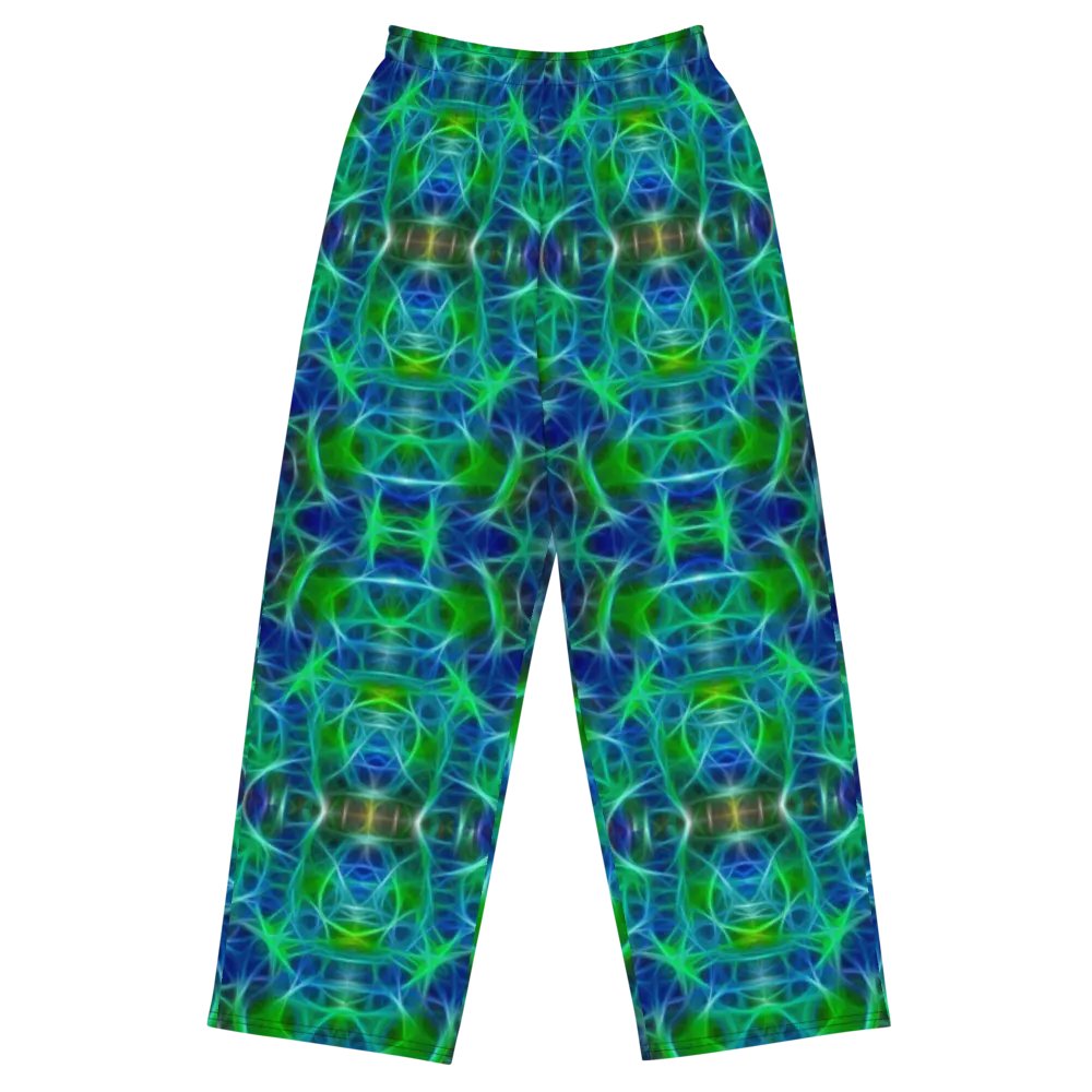 Green Blue Kaleidoscope Wideleg pants product image (2)
