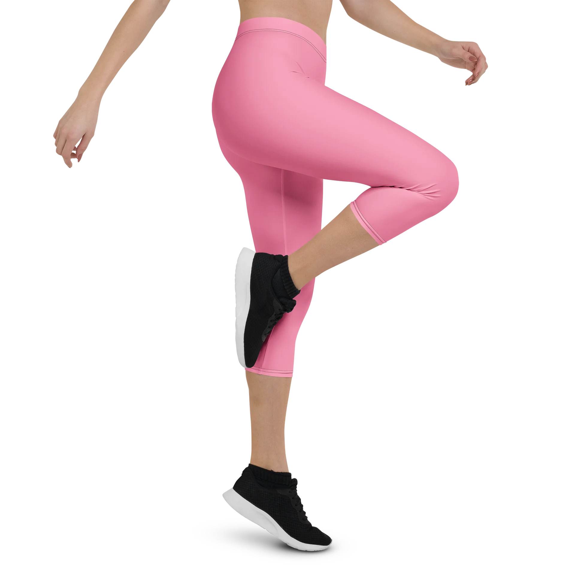 His House Womens Performance Crop Leggings - Pink product image (5)
