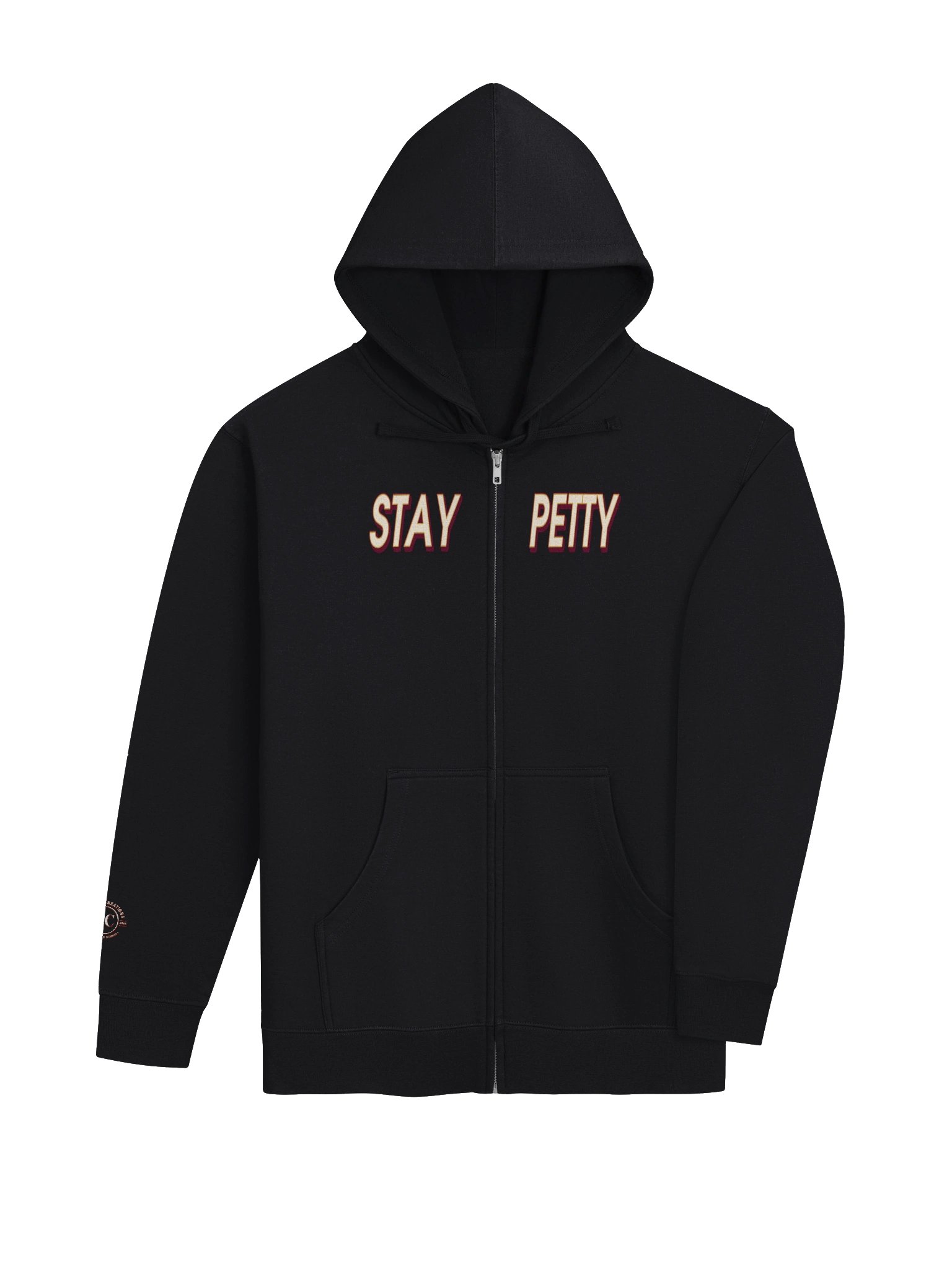 Stay Petty Statement Fleece Zip-Up Hoodie product image (4)