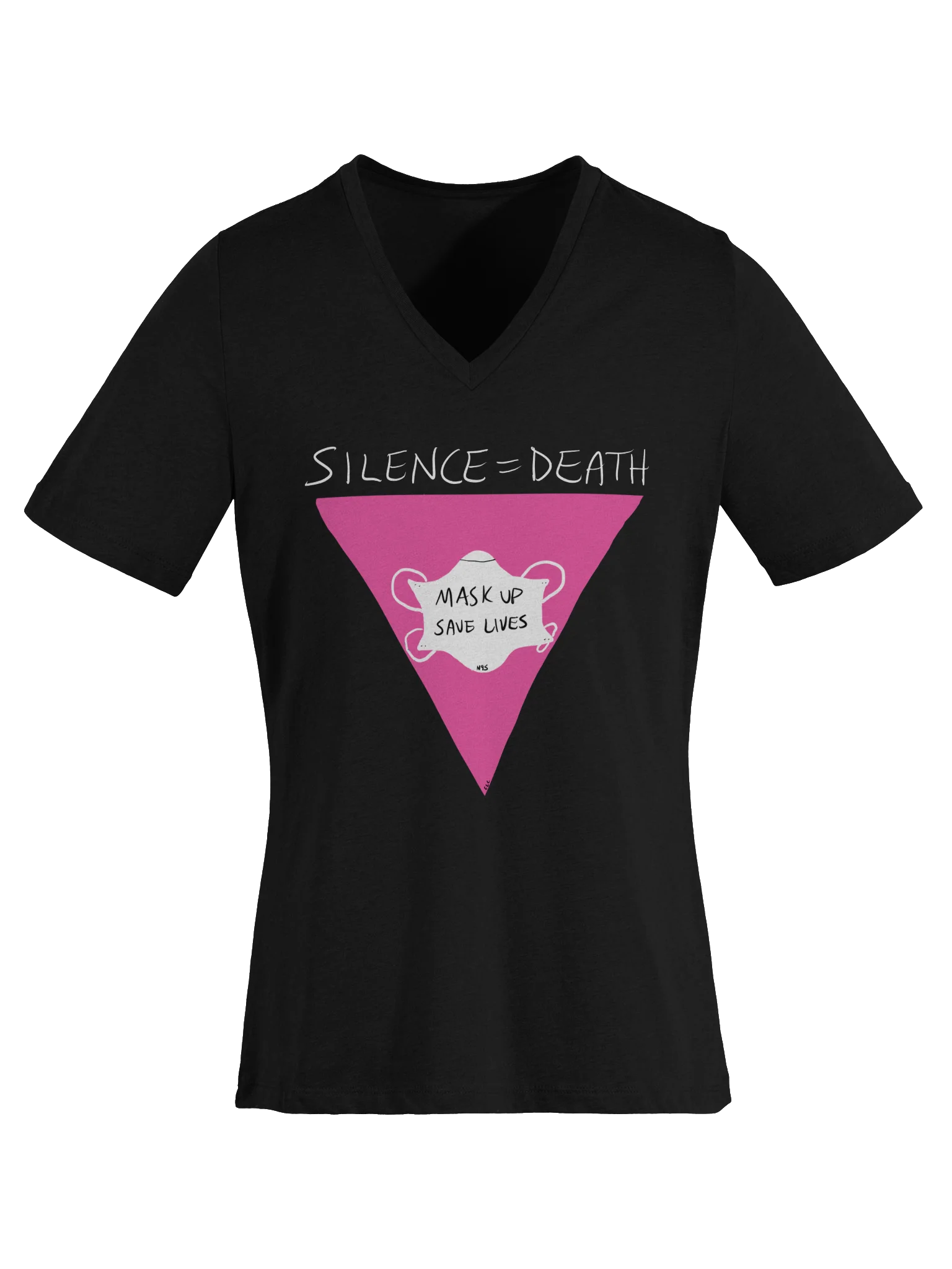 Silence=Death v-neck tee product image (22)