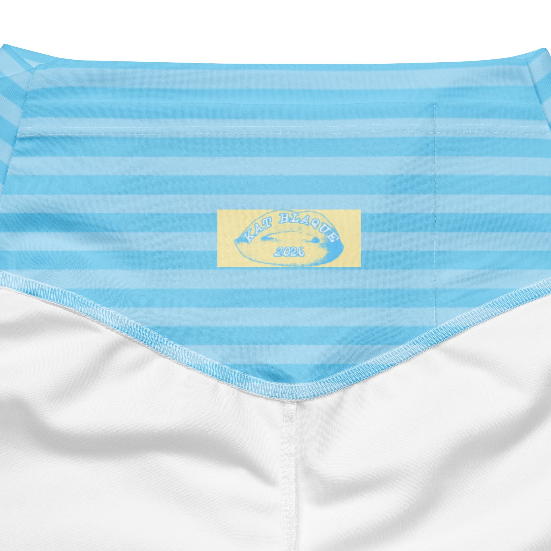 Light Blue Stripped Kat Skull Flares product image (6)